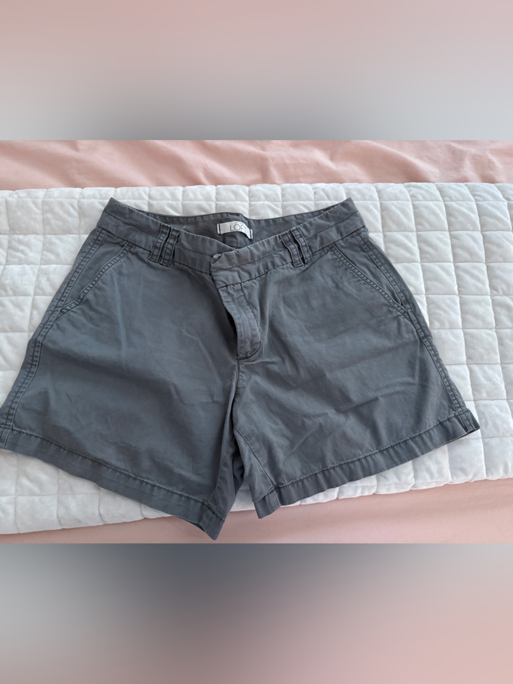 Ann Taylor LOFT Charcoal Gray Casual Shorts